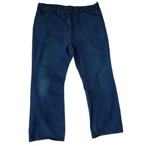 VTG 70s Men's Blue Jeans Made in USA Stephens 38x29 Wide Leg Trouser Light Wash